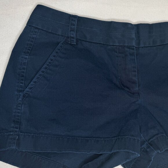 J. Crew Size 0, 3" Navy Chino Shorts - Picture 2 of 5